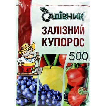 Фунгицид Железный купорос 500 г для обработки деревьев, кустов, овощей "Садівник" 1836595044 фото